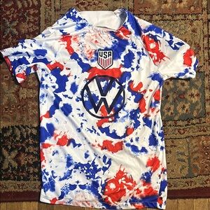 Nike Red and White USA Jersey